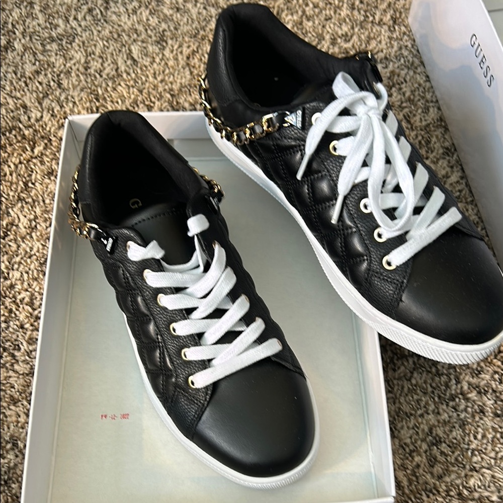Guess Black Quilted Sneakers